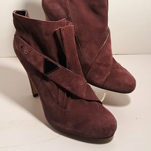 DIESEL Plum Suede Booties